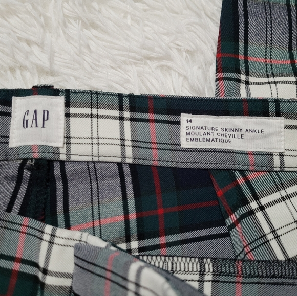 NWT Gap Plaid  Signature Skinny Ankle Pants Size 14 - Picture 2 of 9
